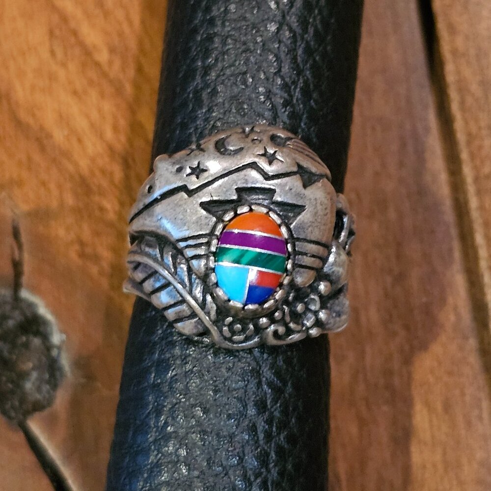 Vintage Shube Dakota West Sterling Bear Ring, size 7 - Picture 2 of 6